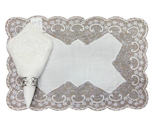 Lugar Americano com Guardanapo - Branco Vicentini, Branco Vicentini | WestwingNow