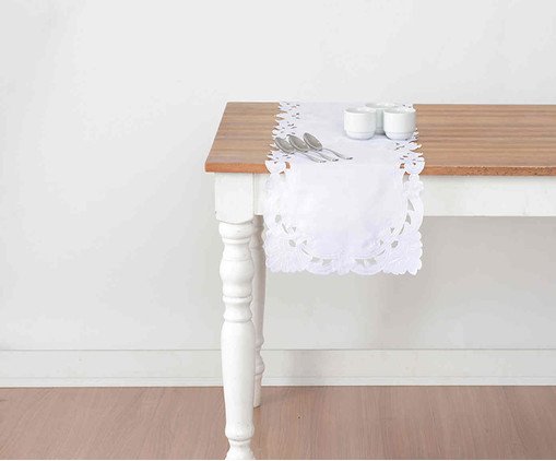 Caminho de Mesa Faith - Branco, Branco | WestwingNow