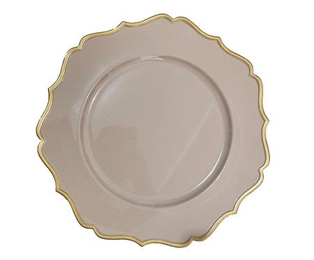 Sousplat Oits - Bege com - Dourado | Westwing