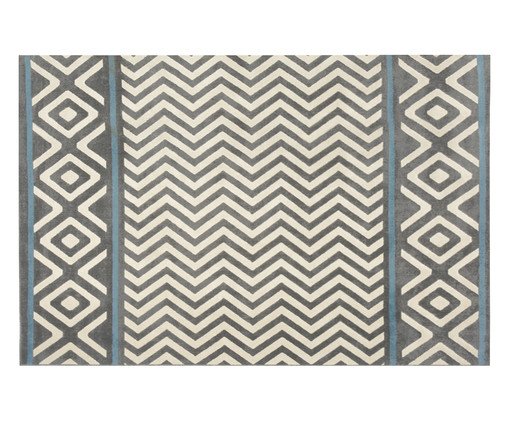 Tapete Trendy Ethnic Carbon, Azul e Creme | WestwingNow
