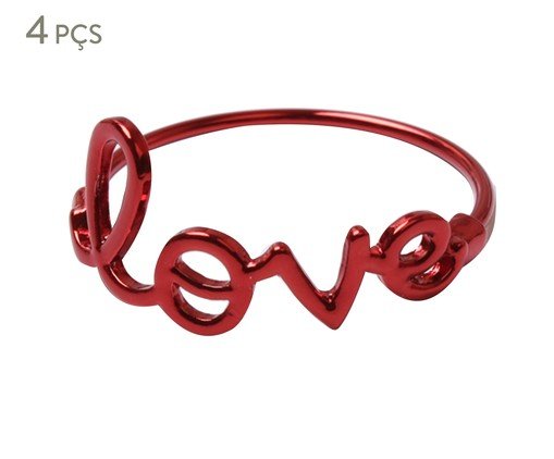 Jogo de Anéis para Guardanapo Mascagni - Vermelho, Vermelho | WestwingNow