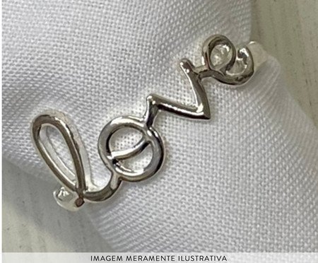 Jogo de Anéis para Guardanapo Love - Prateado | Westwing