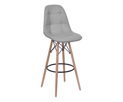 Banqueta Eames Lexi Stuf  - Cinza, Cinza | WestwingNow