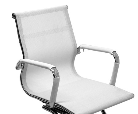 Cadeira Fixa Office Eames Tela - Branco | WestwingNow