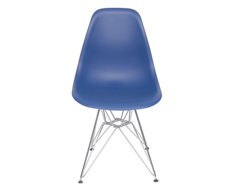 Cadeira Eames Metale - Azul Marinho e Prateada | WestwingNow