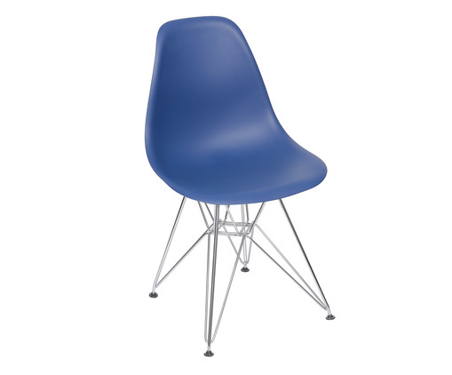 Cadeira Eames Metale - Azul Marinho e Prateada, multicolor | WestwingNow