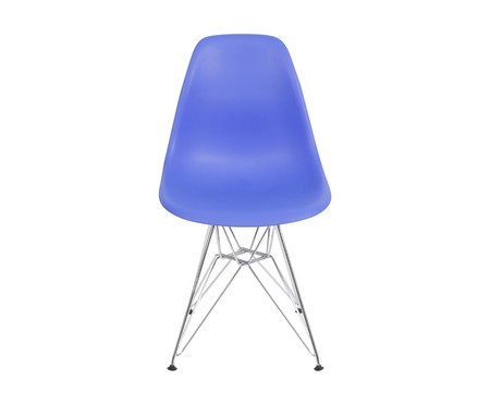 Cadeira Eames Metale - Azul Escuro e Prateada | WestwingNow