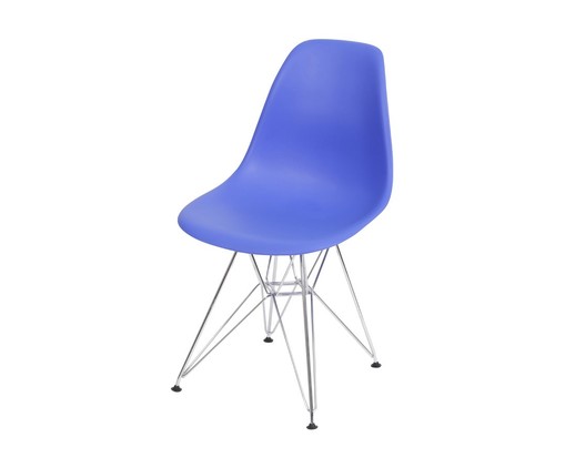 Cadeira Eames Metale - Azul Escuro e Prateada, multicolor | WestwingNow