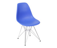 Cadeira Eames Metale - Azul Escuro e Prateada | WestwingNow