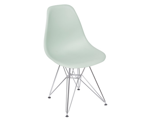 Cadeira Eames Metale - Verde Claro e Prateada, multicolor | WestwingNow