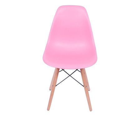Cadeira Eames Wood - Rosa