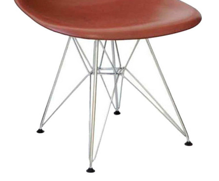 Cadeira Eames Metale - Café e Prateada | WestwingNow