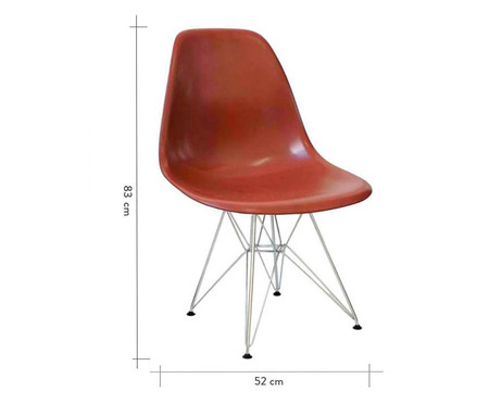 Cadeira Eames Metale - Café e Prateada | WestwingNow