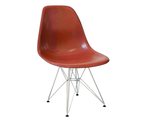 Cadeira Eames Metale - Café e Prateada, brown,multicolor | WestwingNow