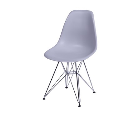 Cadeira Eames Metale - Cinza e Prateada | WestwingNow