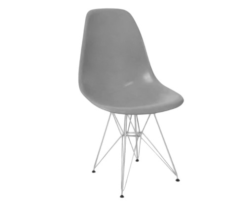 Cadeira Eames Metale - Cinza e Prateada, white,multicolor | WestwingNow