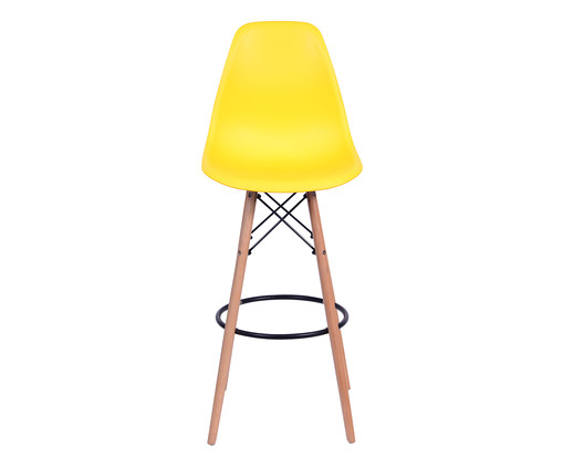 Banqueta Eames Wood - Amarelo, black | WestwingNow