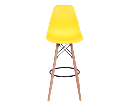 Banqueta Eames Wood - Amarelo | Westwing