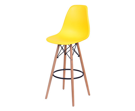 Banqueta Eames Wood - Amarelo | Westwing