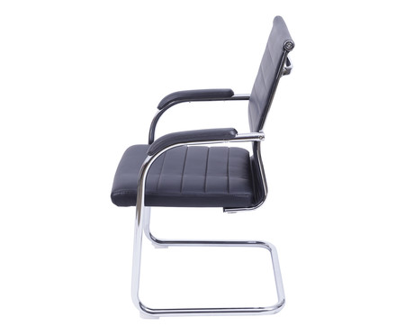 Cadeira Fixa com Base Cromada Florença - Preto | WestwingNow