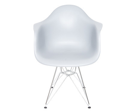 Cadeira Eames com Braço Finella Metale - Branco | WestwingNow