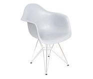 Cadeira Eames com Braço Finella Metale - Branco | WestwingNow