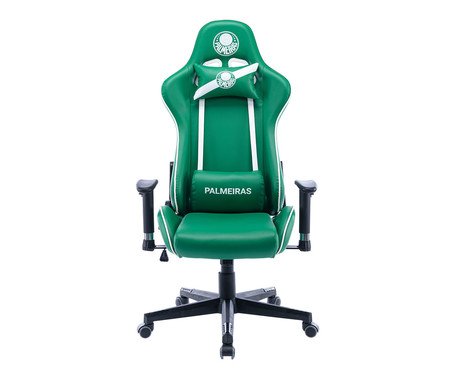 Cadeira Gamer Rodízio - Verde e Branco | WestwingNow