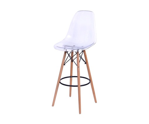 Banqueta Eames Wood - Transparente, white,multicolor | WestwingNow