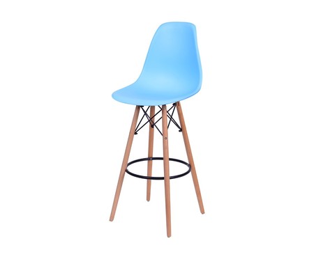 Banqueta Eames Eames Wood - Azul Claro