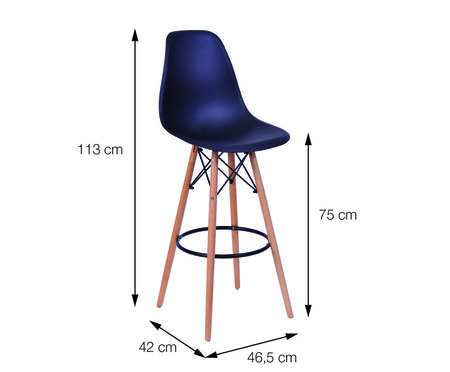 Banqueta Eames Eames Wood - Azul Claro | Westwing