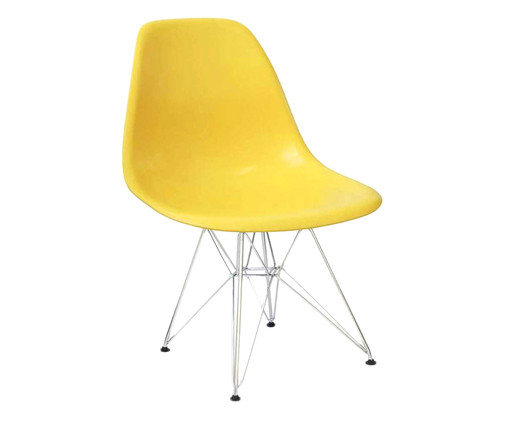 Cadeira Eames Metale - Amarela e Prateada, white,multicolor | WestwingNow