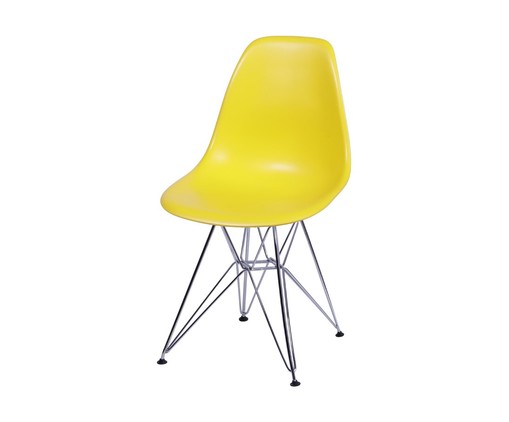 Cadeira Eames Metale - Amarela e Prateada, white,multicolor | WestwingNow