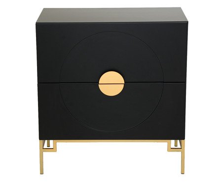 Cômoda Cerchio D'Oro Preto - 02 gavetas | WestwingNow