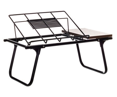Mesa de Colo Dobrável de Aço Chloe - Preto | WestwingNow