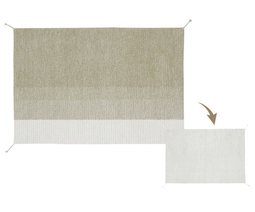 Tapete com Tassel Reversível Gelato Oliva, Colorido | WestwingNow