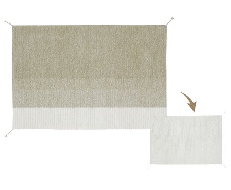 Tapete com Tassel Reversível Gelato Oliva