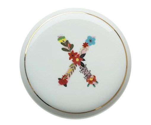 Prato Decorativo em Porcelana Letra X, multicolor | WestwingNow