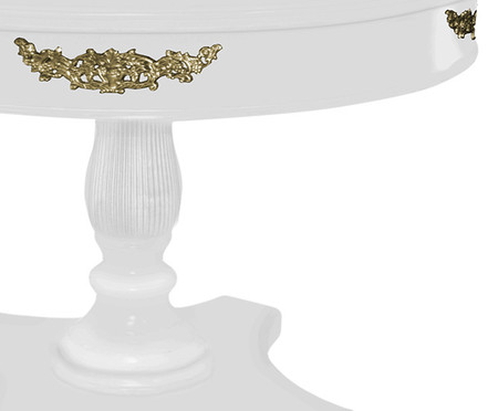 Mesa de Jantar Tokat - Branca com Aplique Bronze | WestwingNow