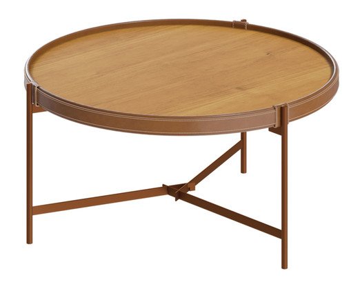 Mesa de Centro Aqua - Off-White e Acobreado, Branco | WestwingNow