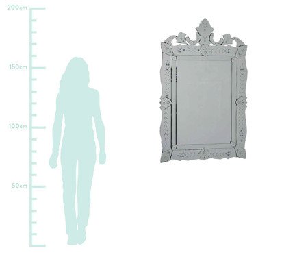 Espelho de Parede Veneziano Benevento - 121X76cm | Westwing