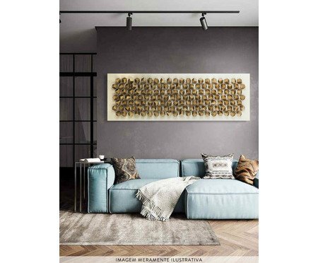 Quadro Big Cubes Dourado | Westwing