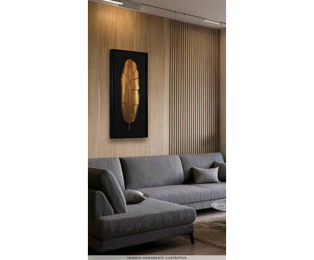 Quadro Juliette Preto e Dourado - 51x121cm | Westwing