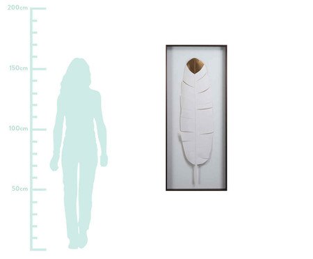 Quadro Leaves Pena Branco - 51x121cm | Westwing