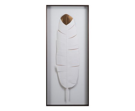 Quadro Leaves Pena Branco - 51x121cm | Westwing
