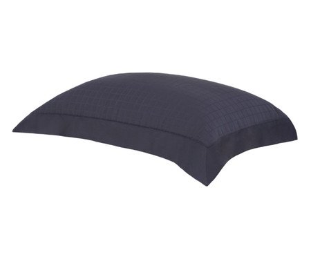 Fronha com Abas Acetinada Damask Square Cinza Carvão 300 Fios | WestwingNow