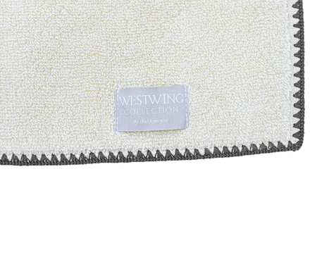 Toalha para Rosto Bordado Air Cotton Preto | WestwingNow