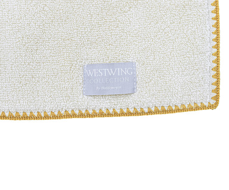 Toalha para Rosto Bordado Air Cotton Amarelo | WestwingNow