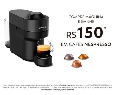 Cafeteira Nespresso Vertuo Pop Preta -110V | Westwing