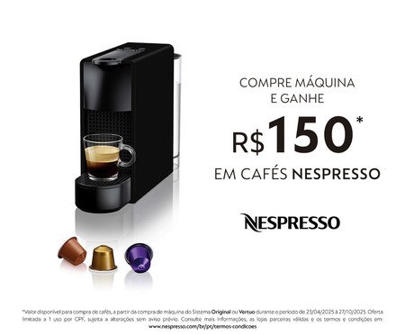 Cafeteira Nespresso Essenza Mini C30 Preta - 110V | Westwing