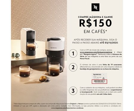 Cafeteira Nespresso Essenza Mini C30 Preta - 110V | Westwing